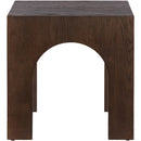  Meridian Arch Brown Oak Wood End / Side Table IMAGE 3