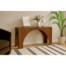  Meridian Arch Brown Oak Wood Console Table IMAGE 2