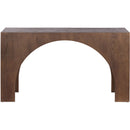 Meridian Arch Brown Oak Wood Console Table IMAGE 3