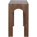  Meridian Arch Brown Oak Wood Console Table IMAGE 4