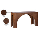  Meridian Arch Brown Oak Wood Console Table IMAGE 7
