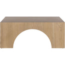  Meridian Arch Oak Oak Wood Coffee Table IMAGE 3