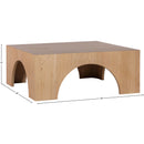  Meridian Arch Oak Oak Wood Coffee Table IMAGE 5