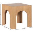  Meridian Arch Oak Oak Wood End / Side Table IMAGE 5