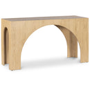  Meridian Arch Oak Oak Wood Console Table IMAGE 1