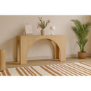  Meridian Arch Oak Oak Wood Console Table IMAGE 2