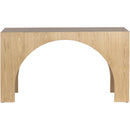  Meridian Arch Oak Oak Wood Console Table IMAGE 3