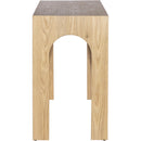  Meridian Arch Oak Oak Wood Console Table IMAGE 4
