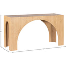  Meridian Arch Oak Oak Wood Console Table IMAGE 6