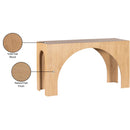  Meridian Arch Oak Oak Wood Console Table IMAGE 7