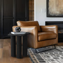  Meridian Romaine Black Iron End / Side Table IMAGE 2