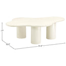 Meridian Romaine Cream Iron Coffee Table IMAGE 6