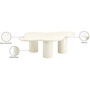  Meridian Romaine Cream Iron Coffee Table IMAGE 7