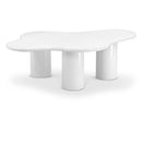 Meridian Romaine White Iron Coffee Table IMAGE 1