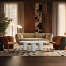  Meridian Romaine White Iron Coffee Table IMAGE 2
