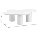  Meridian Romaine White Iron Coffee Table IMAGE 6