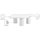  Meridian Romaine White Iron Coffee Table IMAGE 7