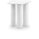  Meridian Romaine White Iron End / Side Table IMAGE 1