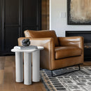  Meridian Romaine White Iron End / Side Table IMAGE 2