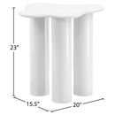  Meridian Romaine White Iron End / Side Table IMAGE 6