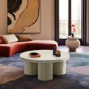  Meridian Rhodes Cream Iron Coffee Table IMAGE 2