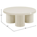 Meridian Rhodes Cream Iron Coffee Table IMAGE 6