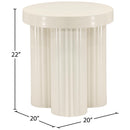  Meridian Rhodes Cream Iron End / Side Table IMAGE 6