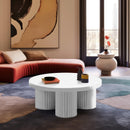  Meridian Rhodes White Iron Coffee Table IMAGE 2