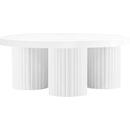  Meridian Rhodes White Iron Coffee Table IMAGE 3
