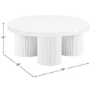  Meridian Rhodes White Iron Coffee Table IMAGE 6