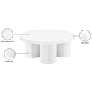  Meridian Rhodes White Iron Coffee Table IMAGE 7