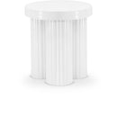  Meridian Rhodes White Iron End / Side Table IMAGE 1