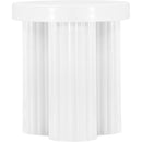  Meridian Rhodes White Iron End / Side Table IMAGE 3