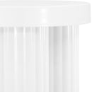  Meridian Rhodes White Iron End / Side Table IMAGE 5