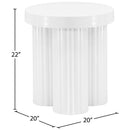  Meridian Rhodes White Iron End / Side Table IMAGE 6