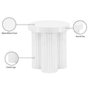  Meridian Rhodes White Iron End / Side Table IMAGE 7