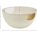  Meridian Doma Cream Glass Top And Iron Base Coffee Table IMAGE 7