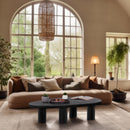  Meridian Beekman Black Oak Wood Coffee Table IMAGE 2