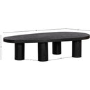  Meridian Beekman Black Oak Wood Coffee Table IMAGE 6