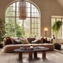  Meridian Beekman Brown Oak Wood Coffee Table IMAGE 2