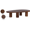  Meridian Beekman Brown Oak Wood Coffee Table IMAGE 7