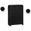  Color_Black -- Meridian Fluted 5 Drawer Chest IMAGE 10