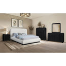  Color_Black -- Meridian Fluted 5 Drawer Chest IMAGE 11