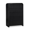  Color_Black -- Meridian Fluted 5 Drawer Chest IMAGE 1