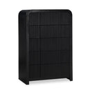  Color_Black -- Meridian Fluted 5 Drawer Chest IMAGE 1