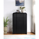  Color_Black -- Meridian Fluted 5 Drawer Chest IMAGE 2