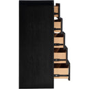  Color_Black -- Meridian Fluted 5 Drawer Chest IMAGE 4
