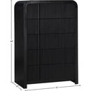  Color_Black -- Meridian Fluted 5 Drawer Chest IMAGE 9