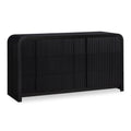  Color_Black -- Meridian Fluted 6 Drawer Dresser IMAGE 1