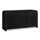  Color_Black -- Meridian Fluted 6 Drawer Dresser IMAGE 1